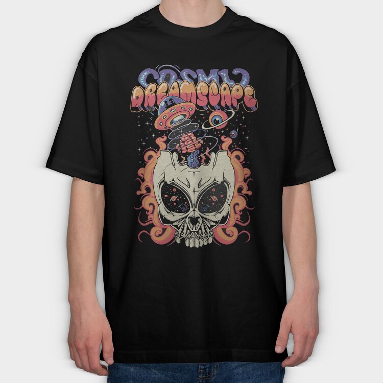 Cosmic Escape, Tricou Oversize Barbati (Unisex)