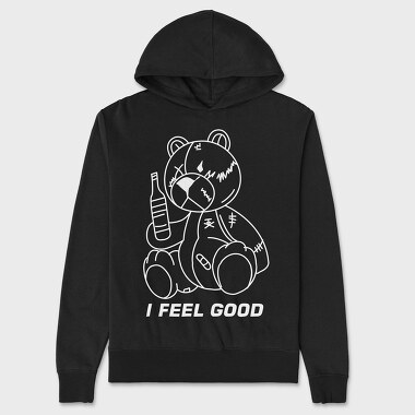 Drunk Teddy Vibes, Hanorac Oversize Barbati (Unisex)