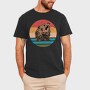 Sunset Retro Bear, Tricou Barbati (Unisex)