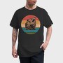 Sunset Retro Bear, Tricou Barbati (Unisex)