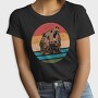 Sunset Retro Bear, Tricou Femei