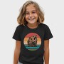 Sunset Retro Bear, Tricou Copii