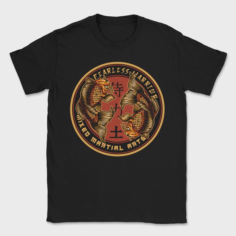 Fearless Warrior Koi, Tricou Barbati (Unisex)