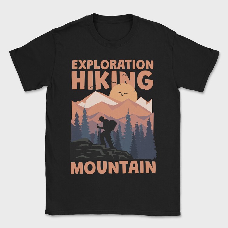 Exploration Hiking Mountain, Tricou Barbati (Unisex)