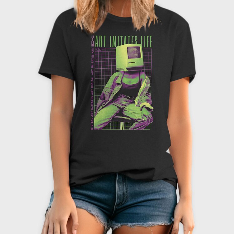 Wireframe Art Life Pc Head, Tricou Barbati (Unisex)