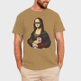 Monalisa Painting Kebab, Tricou Barbati (Unisex)