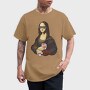 Monalisa Painting Kebab, Tricou Barbati (Unisex)