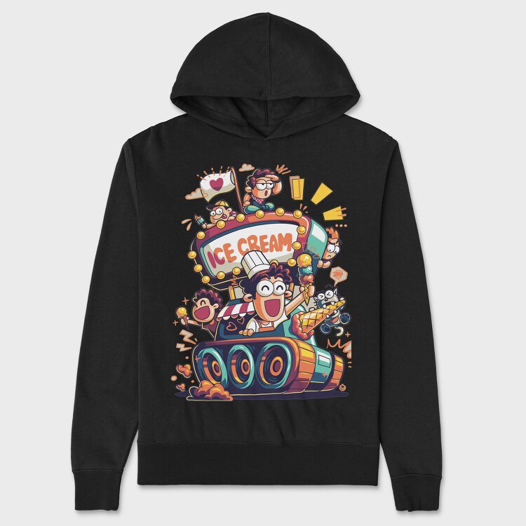Ice Cream Truck Dreams, Hanorac Oversize Barbati (Unisex)