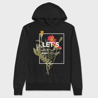 Lets Run Away, Hanorac Oversize Barbati (Unisex)