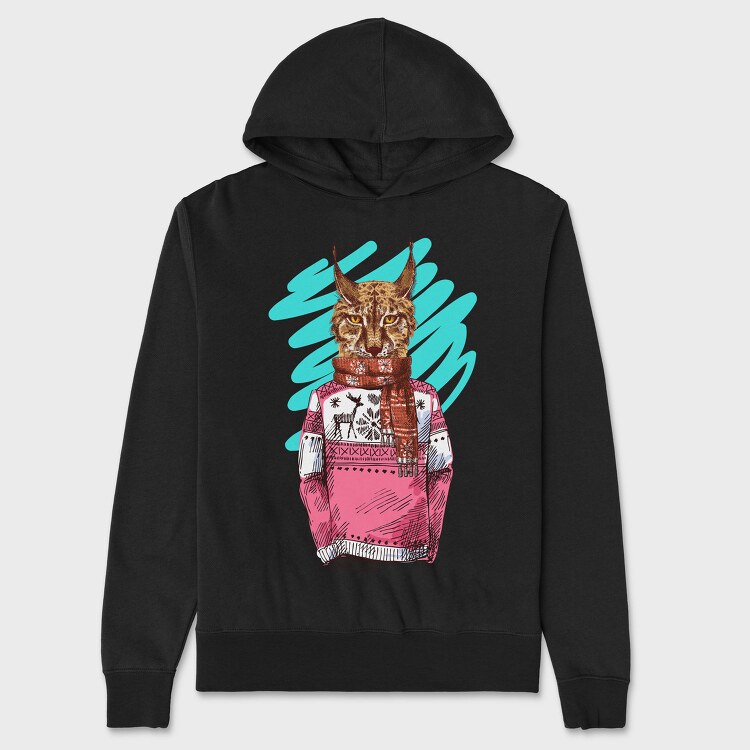 Lynx Sweater Scarf, Hanorac Oversize Barbati (Unisex)