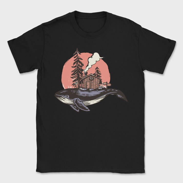 Whale Cabin Smoke, Tricou Barbati (Unisex)