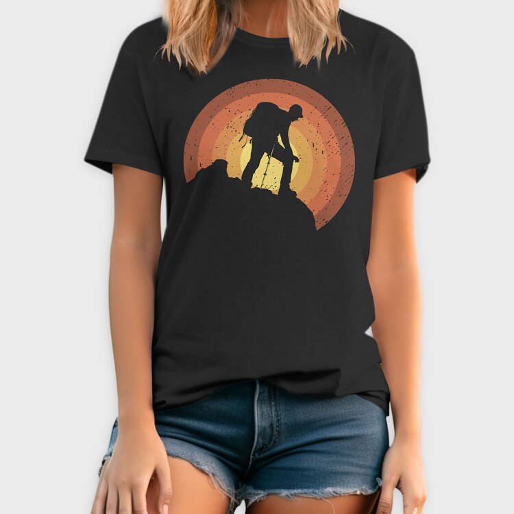 Hiker Sunset, Tricou Barbati (Unisex)