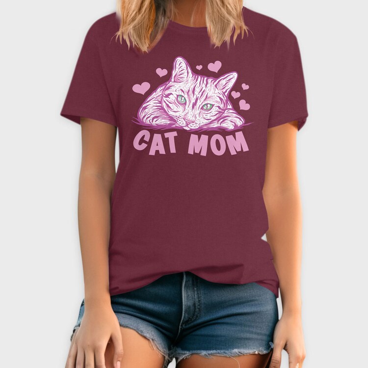 Cat Mom Pink, Tricou Barbati (Unisex)