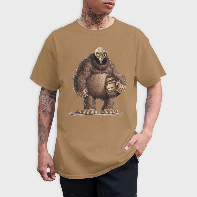 Alien Bigfoot Costume, Tricou Barbati (Unisex)