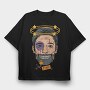 Zombie Smiley Fine, Tricou Oversize Barbati (Unisex)