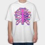 Flame Heart Burst, Tricou Oversize Barbati (Unisex)