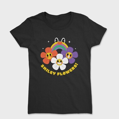 Flower Power Smiley, Tricou Femei