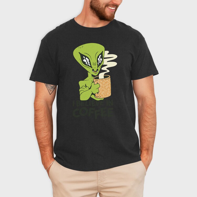 Alien Coffee, Tricou Barbati (Unisex)
