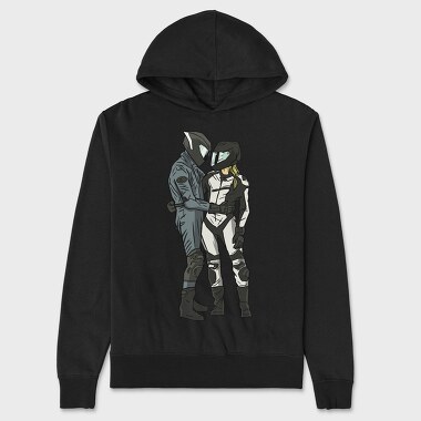 Motorcycle Romance, Hanorac Oversize Barbati (Unisex)