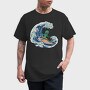 Surfing Alien, Tricou Barbati (Unisex)