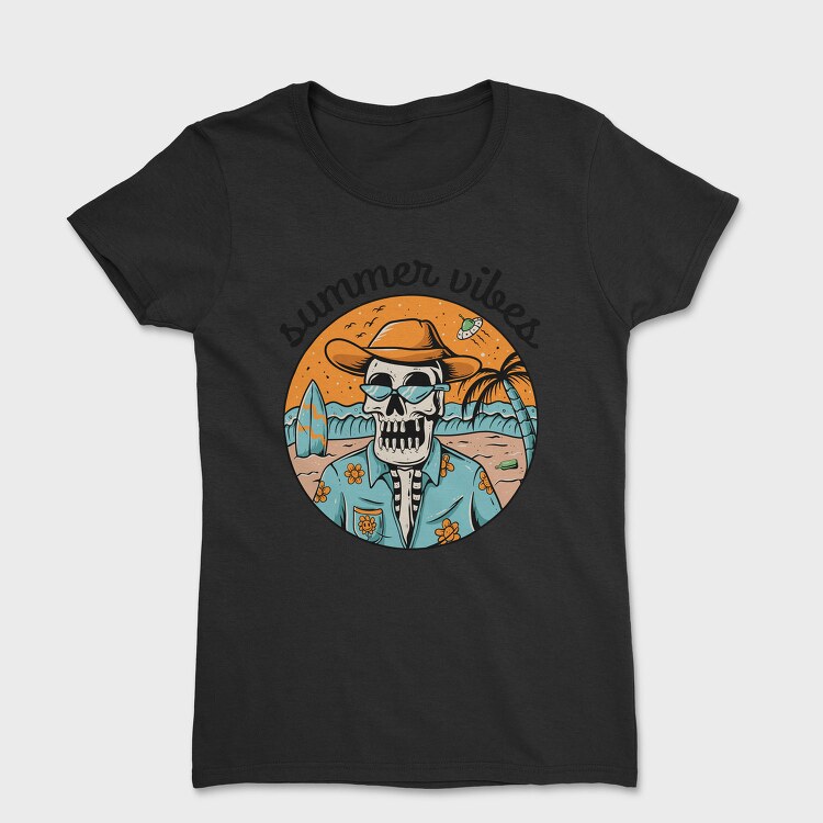 Summer Skull Vibes 1, Tricou Femei