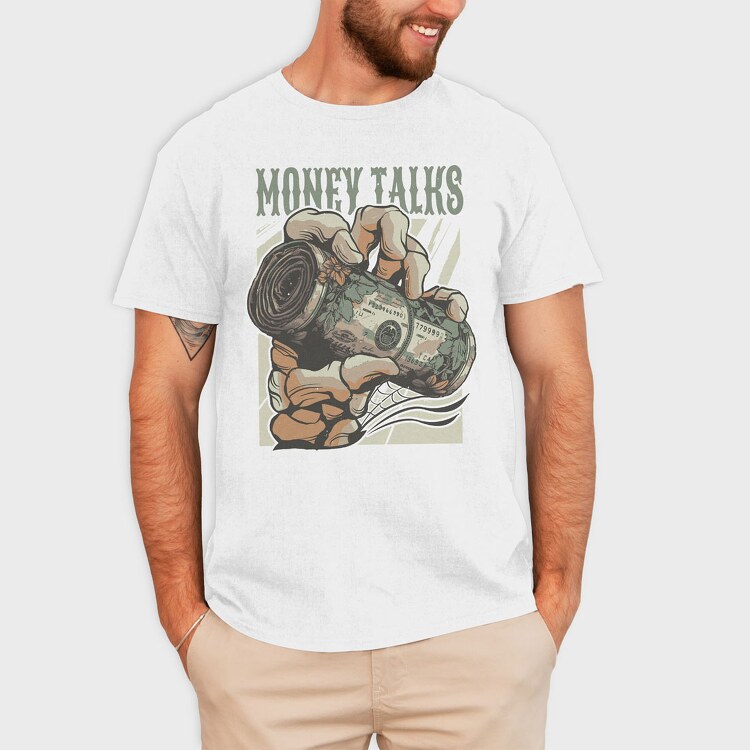 Money Talks Skull, Tricou Barbati (Unisex)