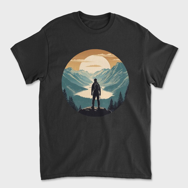 Hiking Nature Mountain, Tricou Barbati (Unisex)