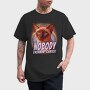 Cat Nobody Freakin Cares, Tricou Barbati (Unisex)