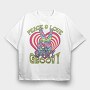 Peace Love Vibes, Tricou Oversize Barbati (Unisex)