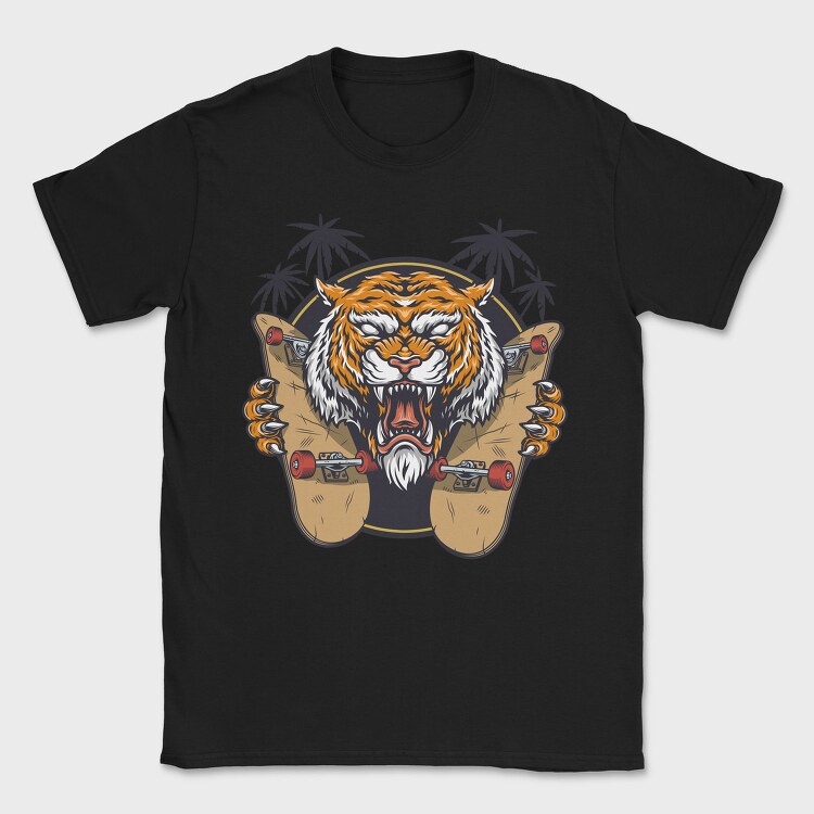 Tiger Skate Palm, Tricou Barbati (Unisex)