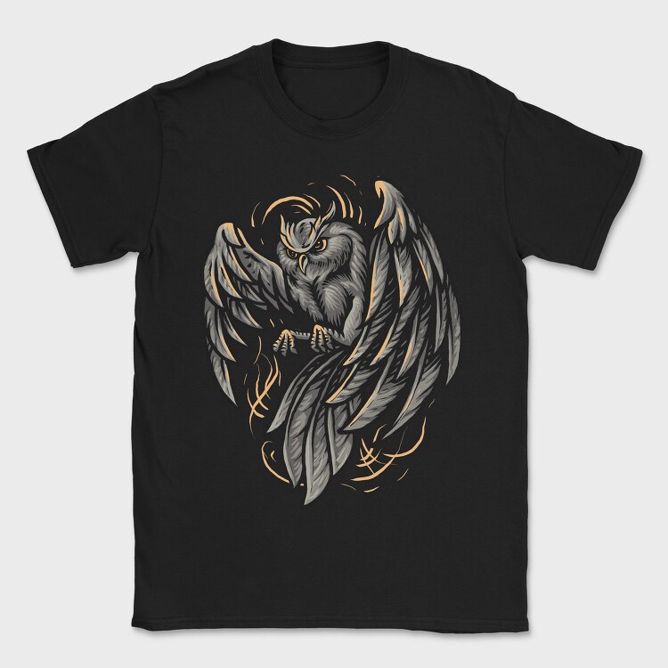 Stormy Owl Flight, Tricou Barbati (Unisex)