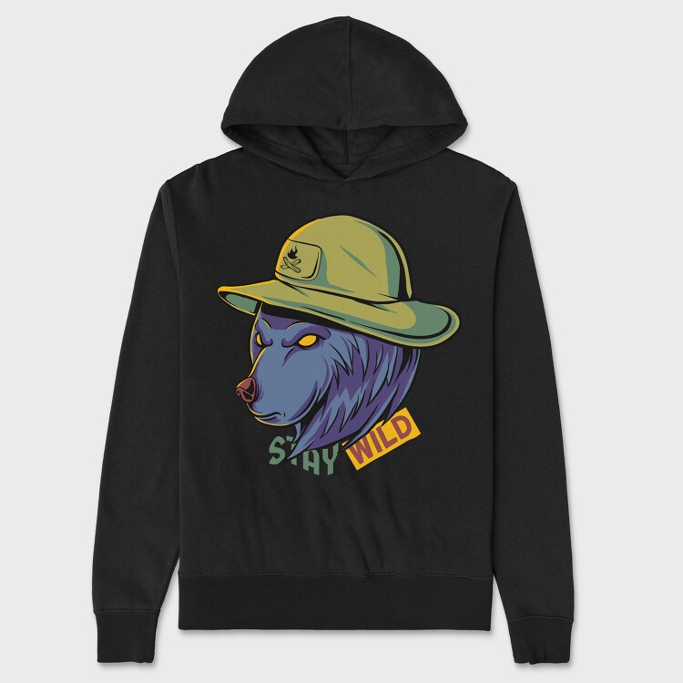Stay Wild Bear, Hanorac Oversize Barbati (Unisex)