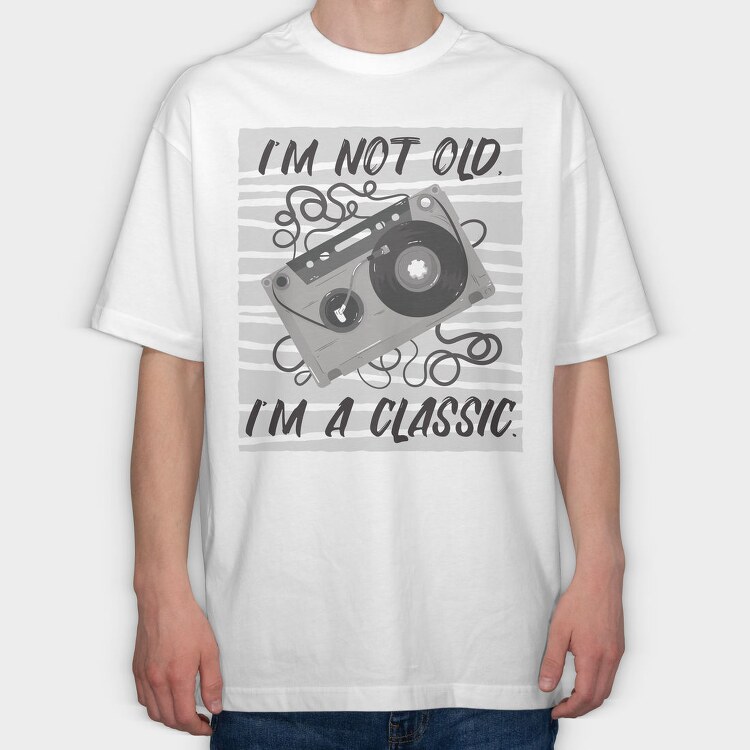 Im A Classic Cassette, Tricou Oversize Barbati (Unisex)