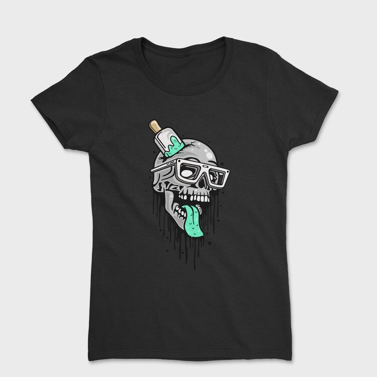 Skull Glasses Pickle, Tricou Femei