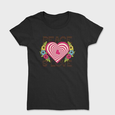 Peace Love Swirls, Tricou Femei