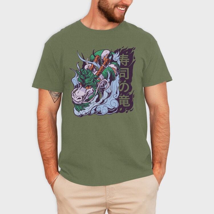 Sushi Dragon, Tricou Barbati (Unisex)