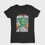 Introvert Cartoon Dinosaur Coffee, Tricou Femei