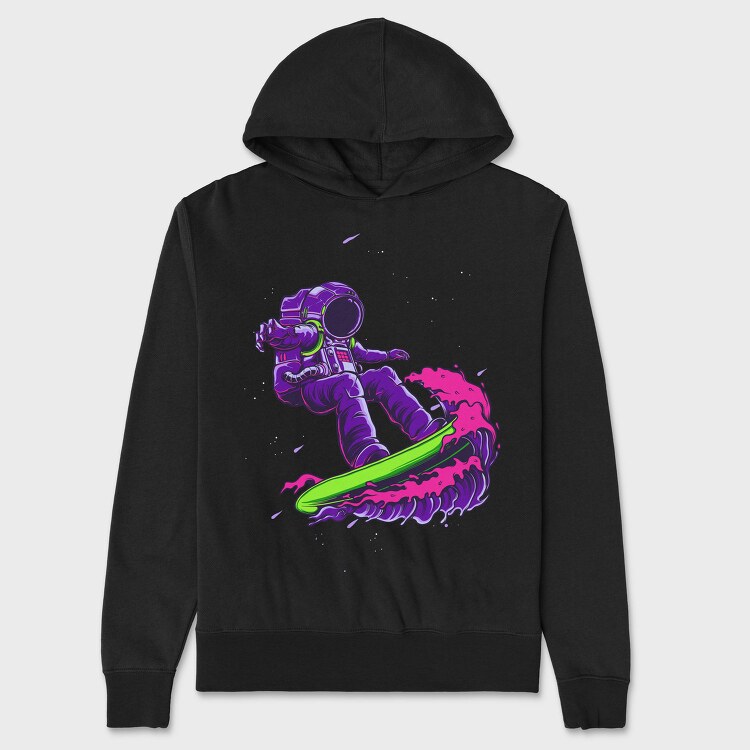 Space Surf Astronaut, Hanorac Oversize Barbati (Unisex)