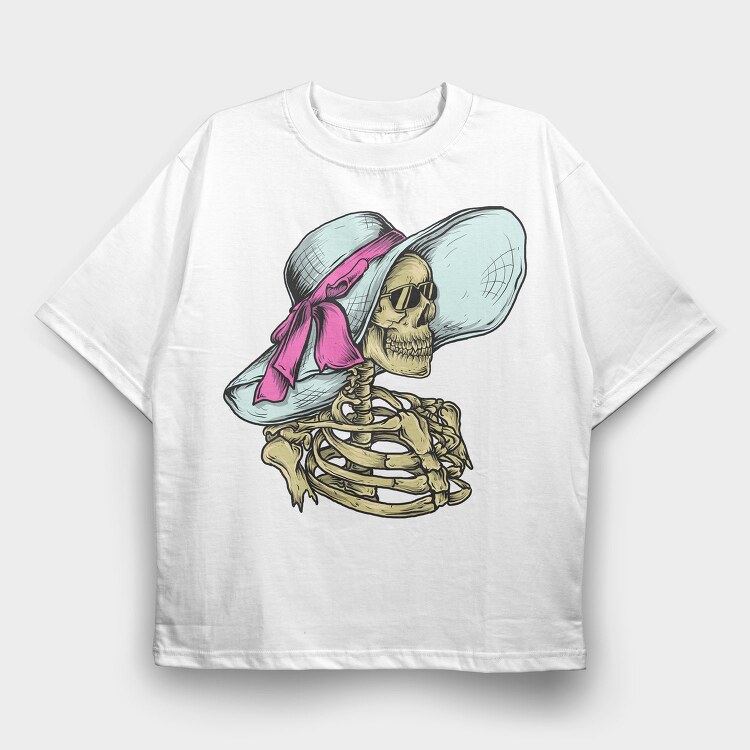 Skull Pirate Chic, Tricou Oversize Barbati (Unisex)