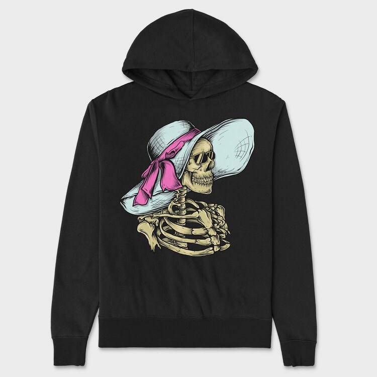 Skull Pirate Chic, Hanorac Oversize Barbati (Unisex)