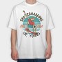 Skateboarding Skeleton, Tricou Oversize Barbati (Unisex)