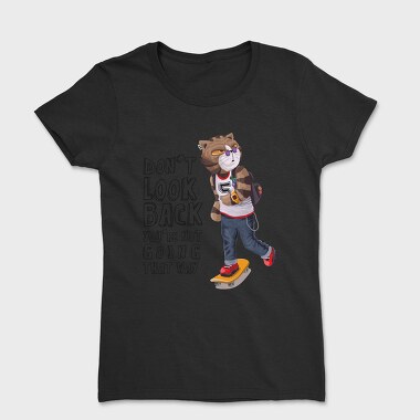 Skateboarding Cat Vibes, Tricou Femei