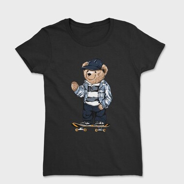 Skateboarding Teddy Bear, Tricou Femei