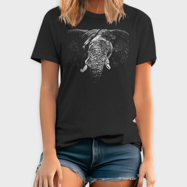 Eyepatch Elephant Portrait, Tricou Barbati (Unisex)