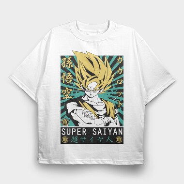 Super Saiyan Power 1, Tricou Oversize Barbati (Unisex)