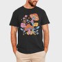 Hippie Flower Mushroom, Tricou Barbati (Unisex)