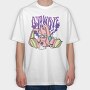 Skeleton Love Vibes, Tricou Oversize Barbati (Unisex)