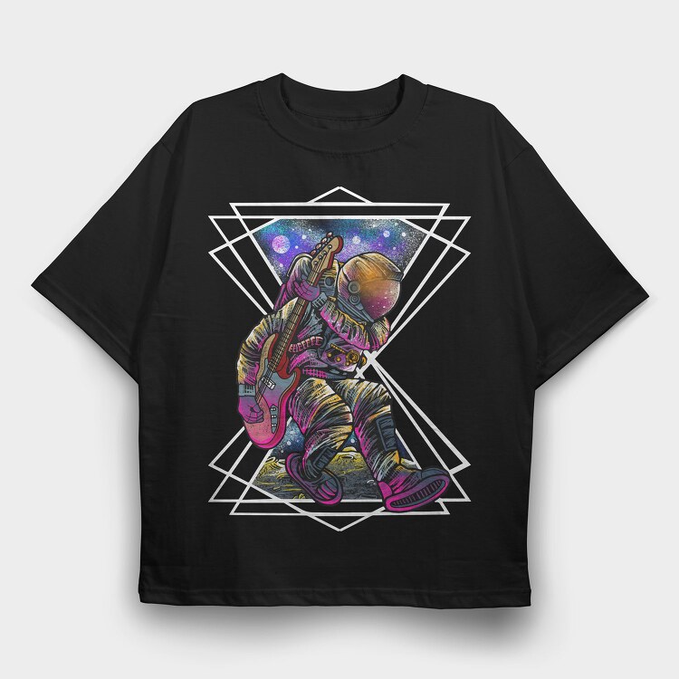 Space Rock Astronaut, Tricou Oversize Barbati (Unisex)