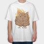 Im Fine Meme Cat, Tricou Oversize Barbati (Unisex)