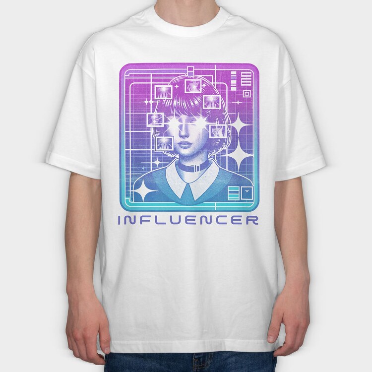 Influencer Digital, Tricou Oversize Barbati (Unisex)